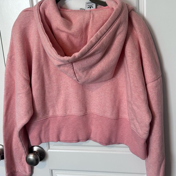 Adidas Women's Cropped Pink Hoodie Small - Picture 4 of 5